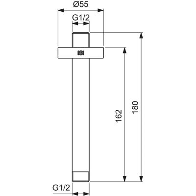 Ideal Standard B9446A5 Deckenanschluss - Ceiling Connector - Idealrain - Grau Magnetisch Ideal Standard B9446A5 Deckenanschluss - Ceiling Connector - Idealrain - Grau Magnetisch