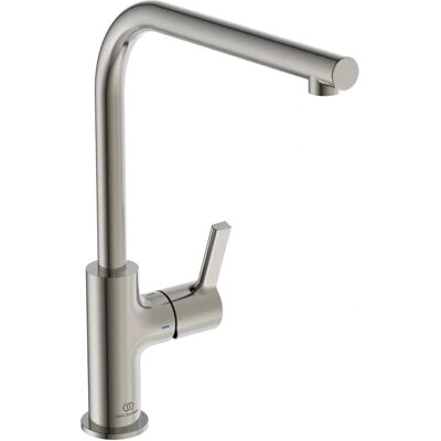 Ideal Standard Gusto Kitchen Faucet - Swivel, L-shape, Silver Storm Ideal Standard Gusto Kitchen Faucet - Swivel, L-shape, Silver Storm