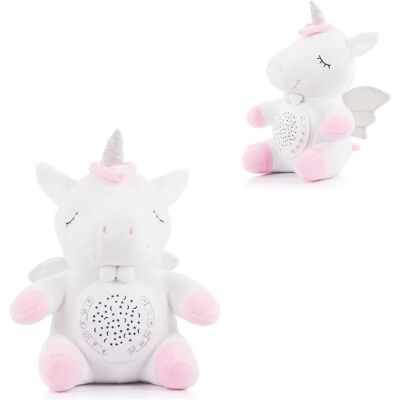 Chipolino Einhorn Plüschspielzeug mit 12 Melodien und Projektor - Babyschlafhilfe Chipolino Einhorn Plüschspielzeug mit 12 Melodien und Projektor - Babyschlafhilfe