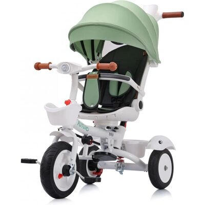 Triciclo Futuro Verde Chipolino 2 en 1 plegable, portavaso, música, luz Triciclo Futuro Verde Chipolino 2 en 1 plegable, portavaso, música, luz