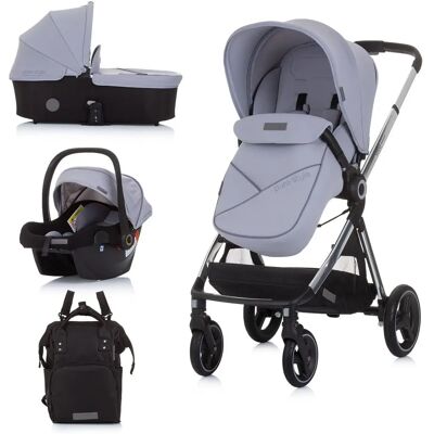 Chipolino Elite 3 in 1 Kinderwagen & Autositz - grau Chipolino Elite 3 in 1 Kinderwagen & Autositz - grau
