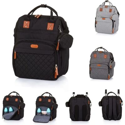 Chipolino Schwarze Windeltasche - Vielseitiger Kinderwagen-Rucksack & Schnullertasche Chipolino Schwarze Windeltasche - Vielseitiger Kinderwagen-Rucksack & Schnullertasche