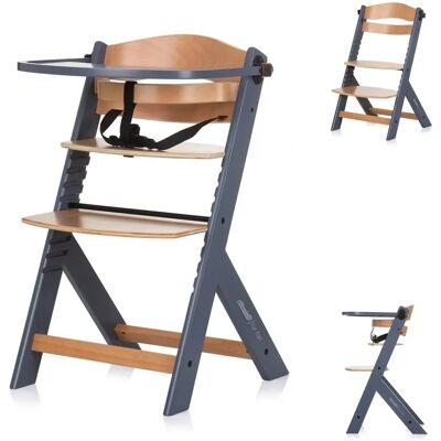 Chipolino Tip Top - Silla Alta Infantil y Escalera - Gris Chipolino Tip Top - Silla Alta Infantil y Escalera - Gris