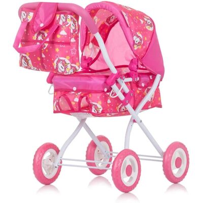 Chipolino Emily Puppenwagen - Verstellbares Sonnendach, Zusammenklappbar Rosa Chipolino Emily Puppenwagen - Verstellbares Sonnendach, Zusammenklappbar Rosa