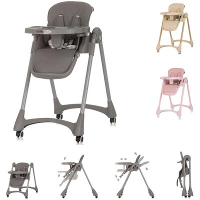 Silla alta infantil Chipolino Candy Shop - Ajustable, Plegable, Gris Silla alta infantil Chipolino Candy Shop - Ajustable, Plegable, Gris