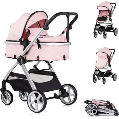 Chipolino Vista 2-in-1 Kinderwagen Pink - Reisesystem für Babys Chipolino Vista 2-in-1 Kinderwagen Pink - Reisesystem für Babys