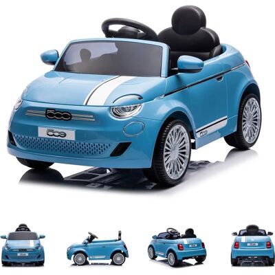 Fiat 500 Blau Elektroauto - Kinderspielzeug für 3-8 Jahre Fiat 500 Blau Elektroauto - Kinderspielzeug für 3-8 Jahre