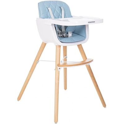 Kikkaboo Kikka Boo Highchair Woody 2 in 1 Blue - Highchair Kikkaboo Kikka Boo Highchair Woody 2 in 1 Blue - Highchair