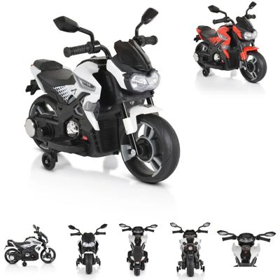 Moni Houston 1188F Elektrische Motorfiets - Wit - Kinderen, Muziek, MP3, Koplampen, Oefenwielen Moni Houston 1188F Elektrische Motorfiets - Wit - Kinderen, Muziek, MP3, Koplampen, Oefenwielen