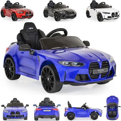 Moni BMW M4 Elektroauto - Blau - Fernbedienung, 2 Motoren, Musikfunktion Moni BMW M4 Elektroauto - Blau - Fernbedienung, 2 Motoren, Musikfunktion