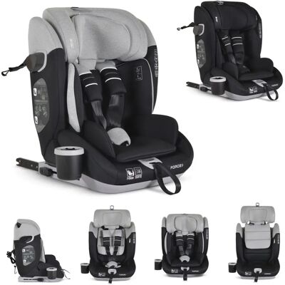 Kinderautostoel Cangaroo Force i-Size - Autostoel, Grijs, Isofix, Drinkhouder Kinderautostoel Cangaroo Force i-Size - Autostoel, Grijs, Isofix, Drinkhouder