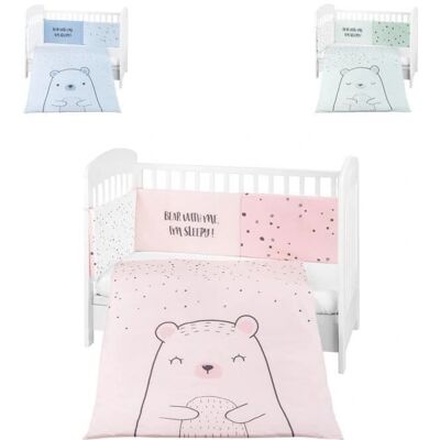Kikkaboo Babybettwäscheset - Rosa - Baby Bettwäsche-Set Kikkaboo Babybettwäscheset - Rosa - Baby Bettwäsche-Set