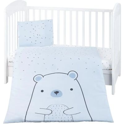 Kikkaboo Kinderbettwäsche Bär - 3-teilig - Blau Kikkaboo Kinderbettwäsche Bär - 3-teilig - Blau