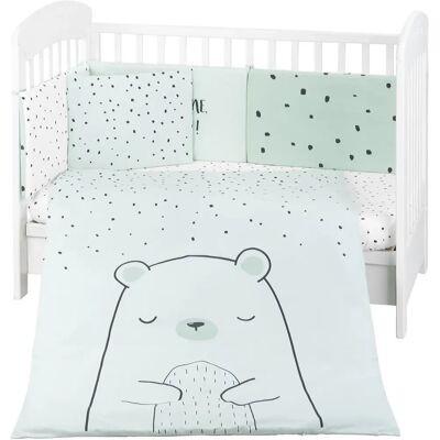Kikkaboo Kinderbettwäsche Bär - 6-tlg., Grün Kikkaboo Kinderbettwäsche Bär - 6-tlg., Grün
