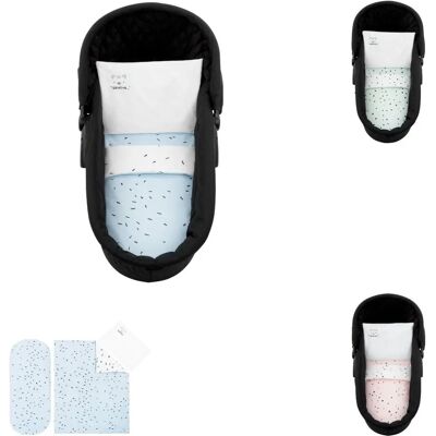 Kikkaboo Kinderwagen Bettwäsche-Set Bär - 6 Stück, Blau Kikkaboo Kinderwagen Bettwäsche-Set Bär - 6 Stück, Blau