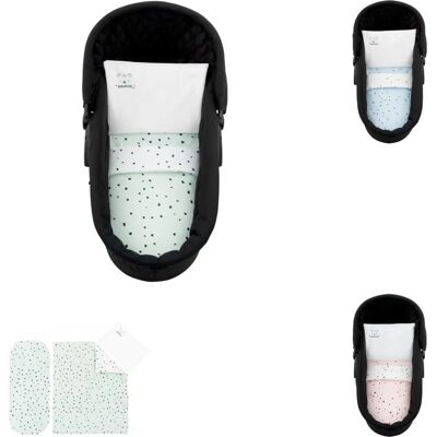 Kikkaboo Baby-Kinderwagen Bettwäsche-Set Bär - 6 Teile - Grün Kikkaboo Baby-Kinderwagen Bettwäsche-Set Bär - 6 Teile - Grün
