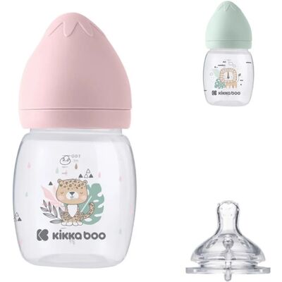 Dětská láhev na vodu Kikkaboo Savanna 180 ml - Proticolický Růžová Dětská láhev na vodu Kikkaboo Savanna 180 ml - Proticolický Růžová