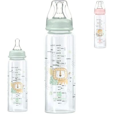 Biberon en verre pour bébé Kikkaboo Savanna - Silicone M - Anti-colique - Publicité Biberon en verre pour bébé Kikkaboo Savanna - Silicone M - Anti-colique - Publicité