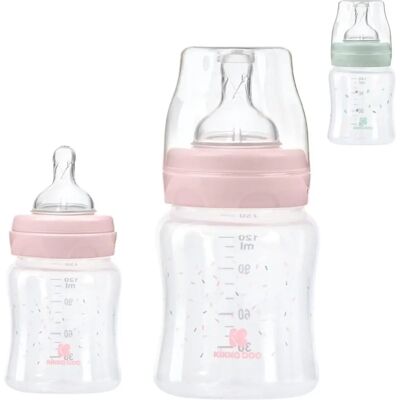 Kikkaboo Kojenecká Láhev Růžová Široký Hrdlo 120ml - Láhev Kikkaboo Kojenecká Láhev Růžová Široký Hrdlo 120ml - Láhev