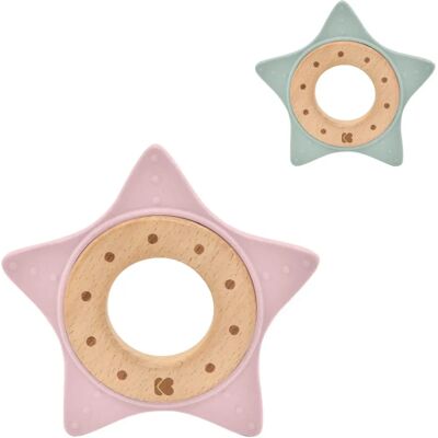 Kikkaboo Anello per dentizione rosa in legno di faggio e silicone - Anello da dentizione Kikkaboo Anello per dentizione rosa in legno di faggio e silicone - Anello da dentizione
