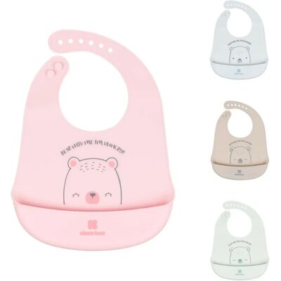 Bavaglio in silicone Bear with me di Kikkaboo - Protezione da briciole Bavaglio in silicone Bear with me di Kikkaboo - Protezione da briciole