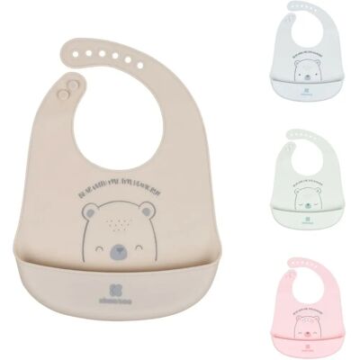 Kikkaboo Baby Lätzchen Bear so mnou Silikon - Wasserdichtes Baby Lätzchen Kikkaboo Baby Lätzchen Bear so mnou Silikon - Wasserdichtes Baby Lätzchen