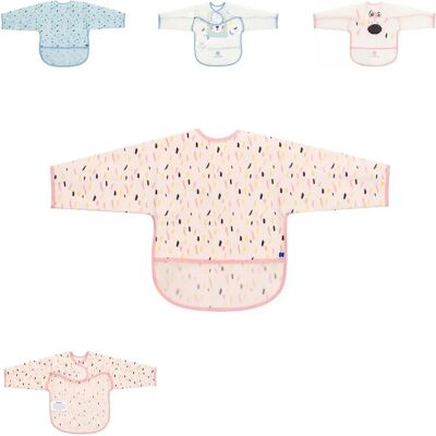 Kikkaboo Kikkaboo BabyLat Arty Ärmel Wasserdicht Pink - Baby Lätzchen Kikkaboo Kikkaboo BabyLat Arty Ärmel Wasserdicht Pink - Baby Lätzchen