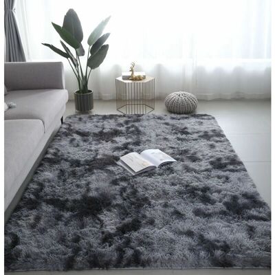Alfombra Shaggy Gris Oscuro 160x230cm - Tapete para Salón Alfombra Shaggy Gris Oscuro 160x230cm - Tapete para Salón