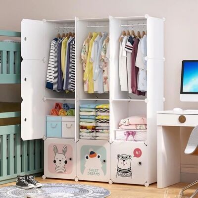 FREOSEN - 12 Cubes - White - Plastic - Wardrobe Organizer - Publicité FREOSEN - 12 Cubes - White - Plastic - Wardrobe Organizer - Publicité