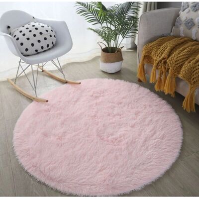 FREOSEN - Alfombra 140cm - Rosa - Peluda - Rug FREOSEN - Alfombra 140cm - Rosa - Peluda - Rug