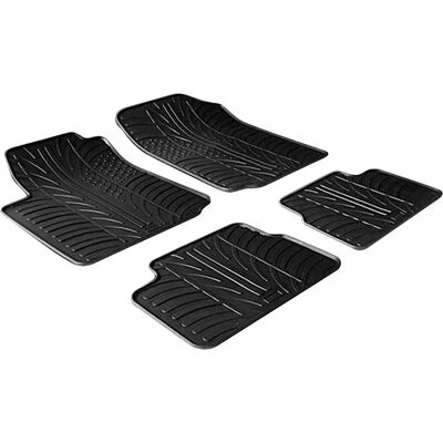 Tapis en Caoutchouc GledRing pour Citroen C3 - 4 Pièces, Noir Tapis en Caoutchouc GledRing pour Citroen C3 - 4 Pièces, Noir