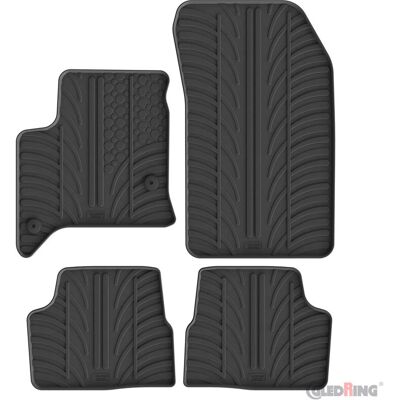 Tapis de sol en caoutchouc GleDring pour Fiat 600 Hybrid 2024 - Profil en T Tapis de sol en caoutchouc GleDring pour Fiat 600 Hybrid 2024 - Profil en T