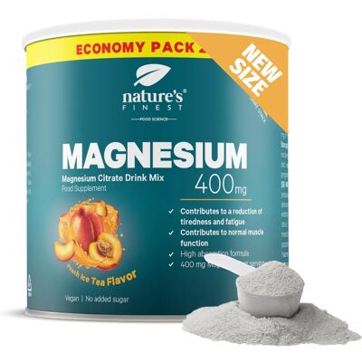Nature's Finest - Magnesium 400 - 200 g - Doplněk stravy Nature's Finest - Magnesium 400 - 200 g - Doplněk stravy