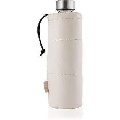 Botella de agua de vidrio Equa Puffy - 750 ml, Crema, Antifugas Botella de agua de vidrio Equa Puffy - 750 ml, Crema, Antifugas