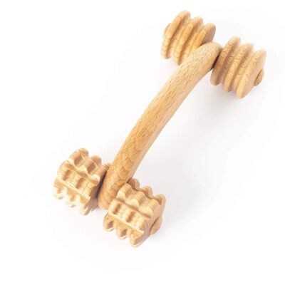 Rouleau de Massage en Bois TUULI - Dos, Cou, Épaules - 18x7x6cm - Publicité Rouleau de Massage en Bois TUULI - Dos, Cou, Épaules - 18x7x6cm - Publicité