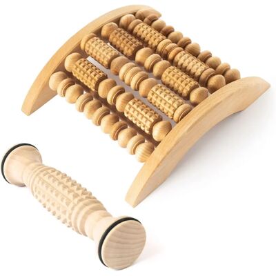 Ensemble de massage des pieds en bois TUULI - Outils en bois de hêtre naturel - Publicité Ensemble de massage des pieds en bois TUULI - Outils en bois de hêtre naturel - Publicité