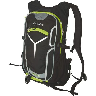 Wheel Bee Stelvio Rugzak - LED, 18L, Zwart Wheel Bee Stelvio Rugzak - LED, 18L, Zwart