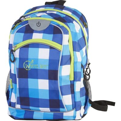 Wheel Bee Night Vision Rugzak - Blauw/Wit - Unisex Wheel Bee Night Vision Rugzak - Blauw/Wit - Unisex