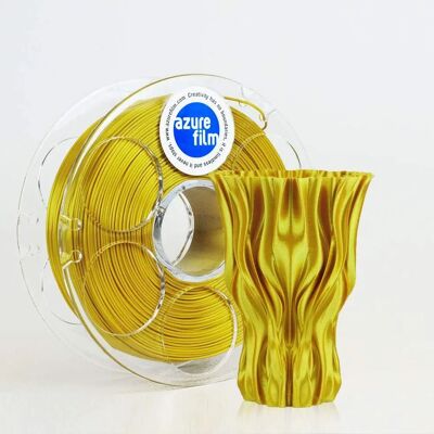 AzureFilm Guld Silke 3D-filament - 1.75mm, 1kg, kompatibel med Flashforge AzureFilm Guld Silke 3D-filament - 1.75mm, 1kg, kompatibel med Flashforge