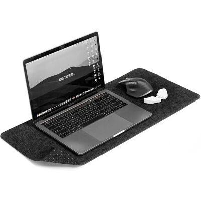 Deltahub Marke Modell - Dunkelgraue Schreibtischmatte - Büroaccessoire Deltahub Marke Modell - Dunkelgraue Schreibtischmatte - Büroaccessoire