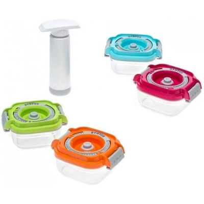 Status - 158710 Square Box - 0.15 L - Multicolor - Lebensmittel-Aufbewahrungsset Status - 158710 Square Box - 0.15 L - Multicolor - Lebensmittel-Aufbewahrungsset