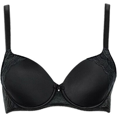 Lisca Evelyn Black Underwired T-Shirt Bra - Fuller Bust - Size 38e UK Lisca Evelyn Black Underwired T-Shirt Bra - Fuller Bust - Size 38e UK