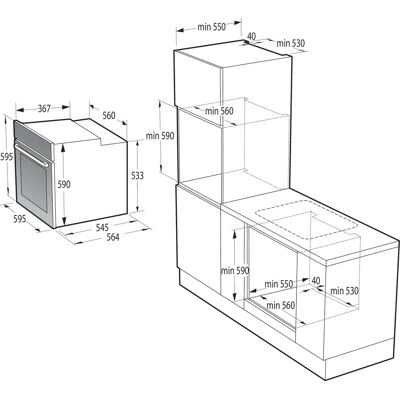 Gorenje BPS6737E14X - Nero - Forno da incasso Gorenje BPS6737E14X - Nero - Forno da incasso