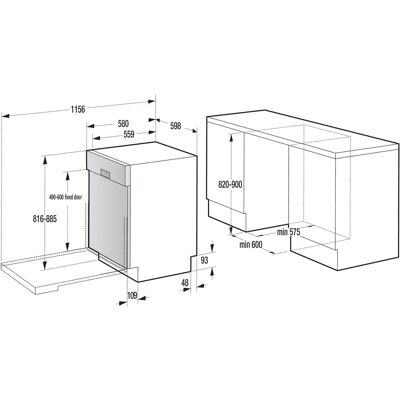 Gorenje - GI663B95X - Inox - 16 Maßgedecke - Dishwasher Gorenje - GI663B95X - Inox - 16 Maßgedecke - Dishwasher