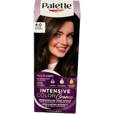 Schwarzkopf Palette Brun Moyen - Coloration Permanente - 4-0 N3 - Publicité Schwarzkopf Palette Brun Moyen - Coloration Permanente - 4-0 N3 - Publicité