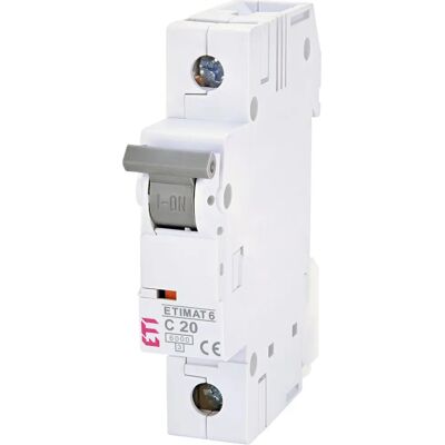 ETI Overstroomschakelaar - Bescherming tegen overbelasting - 20A - 1P - 6kA ETI Overstroomschakelaar - Bescherming tegen overbelasting - 20A - 1P - 6kA