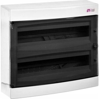 Eti Polam Modulare Verteilerschrank 2 x 18 - IP40 - Transparent - Aufputz Eti Polam Modulare Verteilerschrank 2 x 18 - IP40 - Transparent - Aufputz
