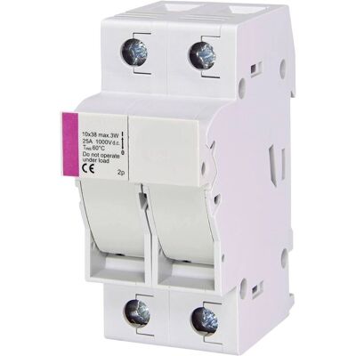 ETI 002540203 EFH 10 DC 2p Sicherungssockel - 10,3x38mm, 25A, 1000V ETI 002540203 EFH 10 DC 2p Sicherungssockel - 10,3x38mm, 25A, 1000V