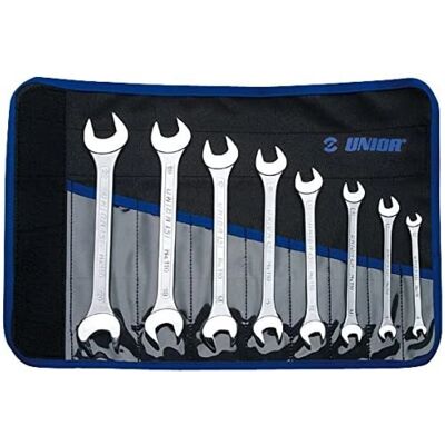 Unior Fahrradwerkzeug-Set - 8 Stück Chrom-Vanadium-Schlüssel - Robustes & Tragbares Unior Fahrradwerkzeug-Set - 8 Stück Chrom-Vanadium-Schlüssel - Robustes & Tragbares