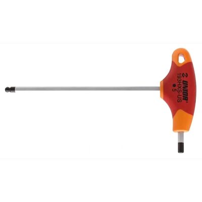 Unior - 5mm Inbusschlüssel - Langlebiger Chrom-Vanadium-Stahl - Orange Griff Unior - 5mm Inbusschlüssel - Langlebiger Chrom-Vanadium-Stahl - Orange Griff